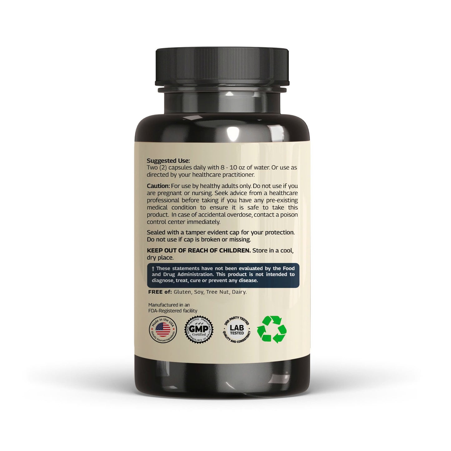 back of vinatura nad+ 1000mg supplement