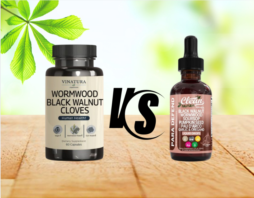 Vinatura capsule bottle and Clean Nutra liquid dropper