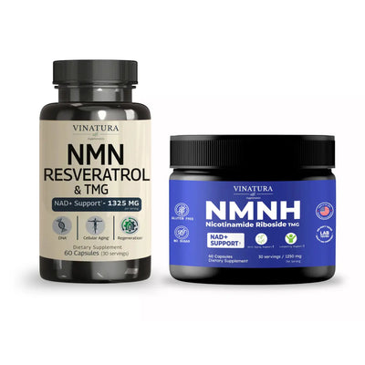 Longevity Boost Bundle - NMN Resveratrol TMG + NMNH, Nicotinamide Riboside & TMG – NAD+ Support