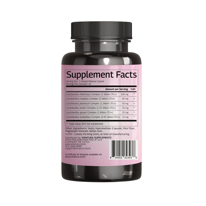 Lactobacillus Crispatus, Reuteri, Gasseri, Rhamnosus, Plantarum & Acidophilus – Women’s Probiotic