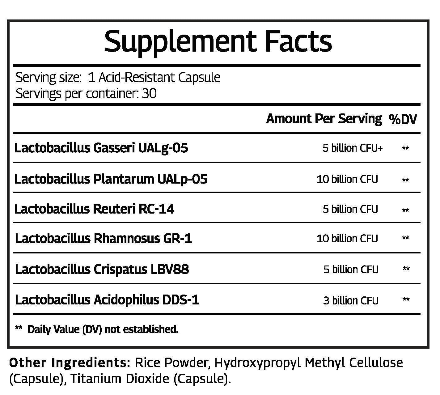 Probiotics for women supplement fact Vinatura