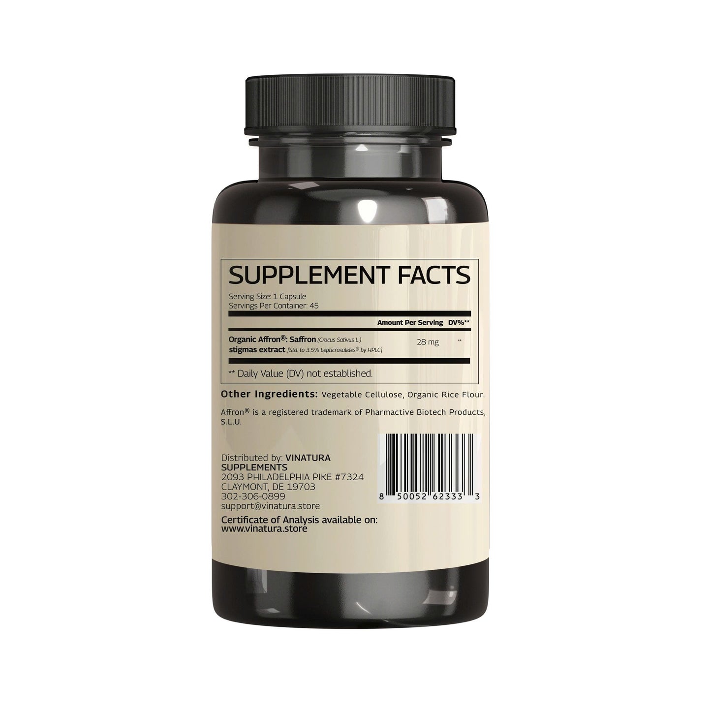 Organic Saffron Supplement Sup Fact