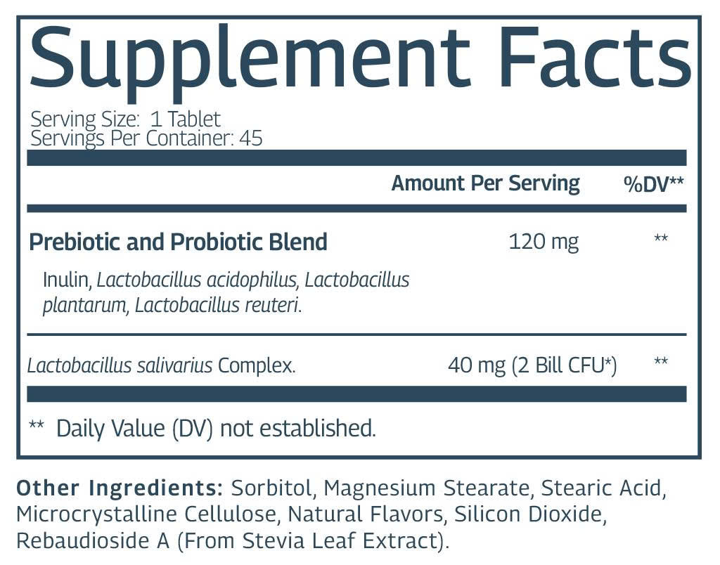 Lactobacillus Salivarius, Oral Probiotics, Chewable Mint