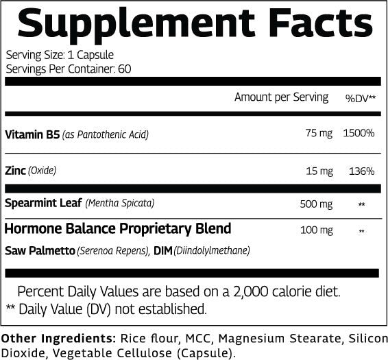 Spearmint, DIM, Saw Palmetto - 1380mg