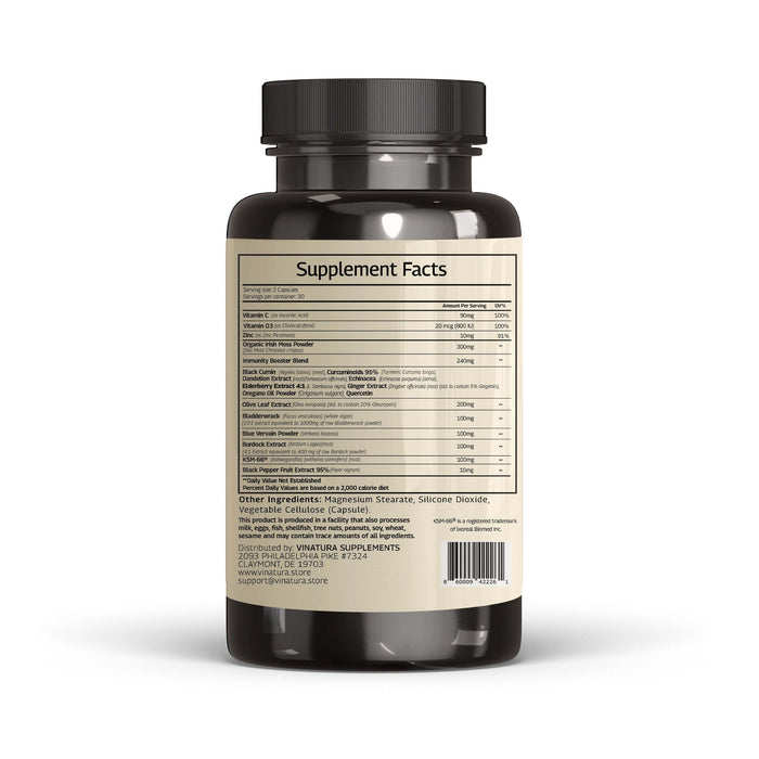 Sea Moss, Blue Vervain, Olive Leaf Extract, Ashwagandha 1250mg