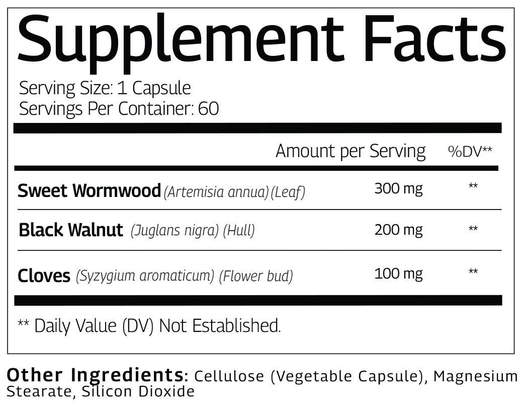 Wormwood Black Walnut Cloves